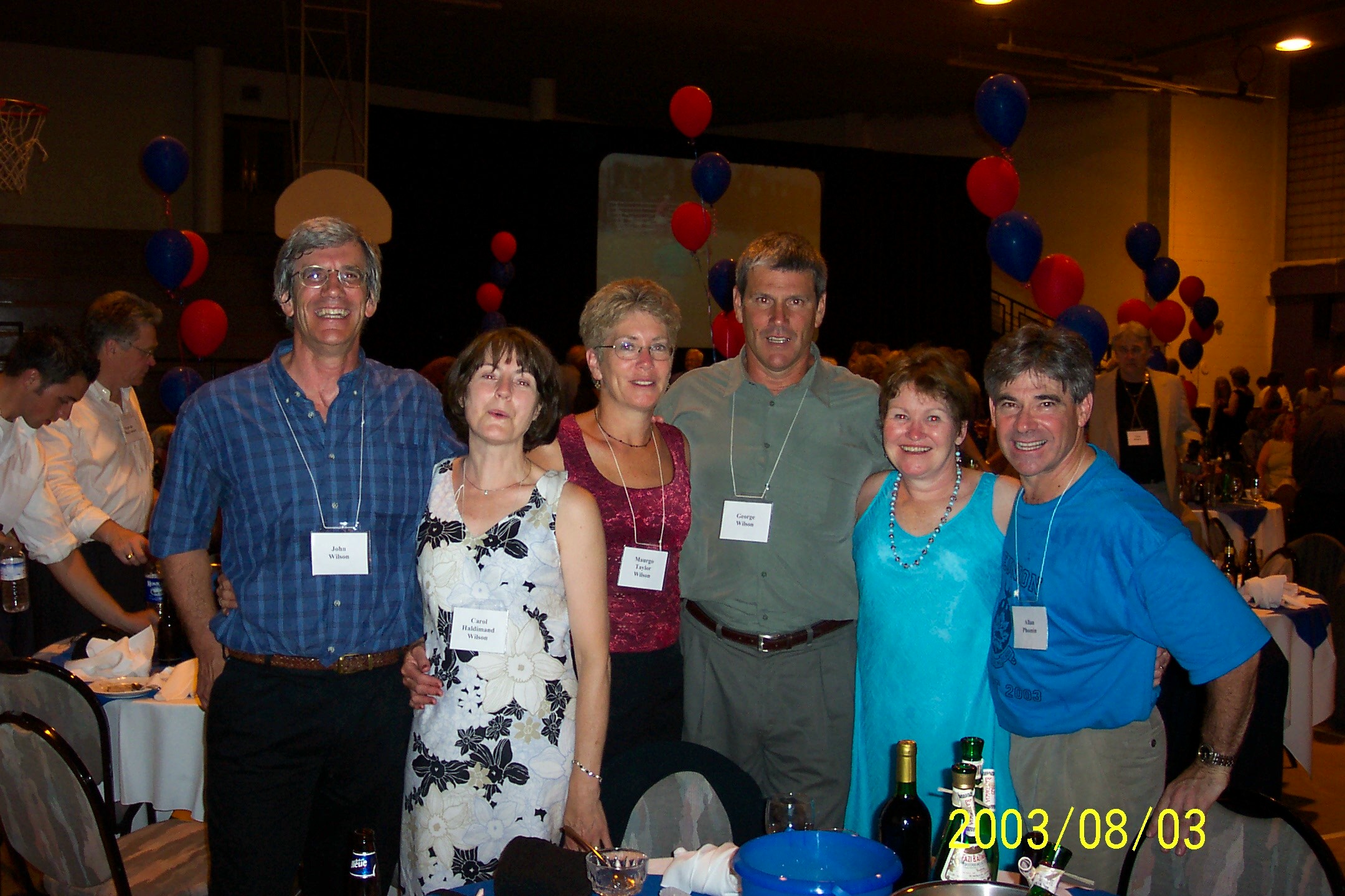 John and Carol (Haldimand) Wilson Margo and George Wilson Joy Harrison and Al Phomin