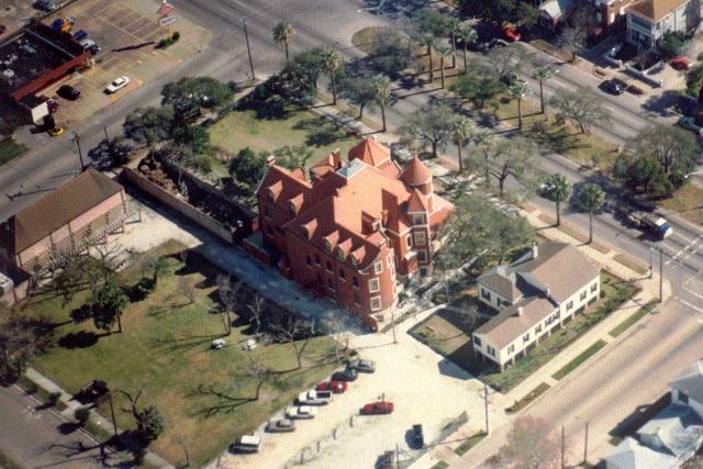 B25 waist gun view of Galveston