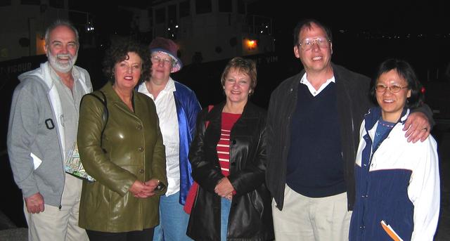       Halifax May 15/04 Mini Reunion
Brian Adams,Dawn Parker, Marthanne Williamson,
 Susan Drysdale, Hugh and Shirley Williams