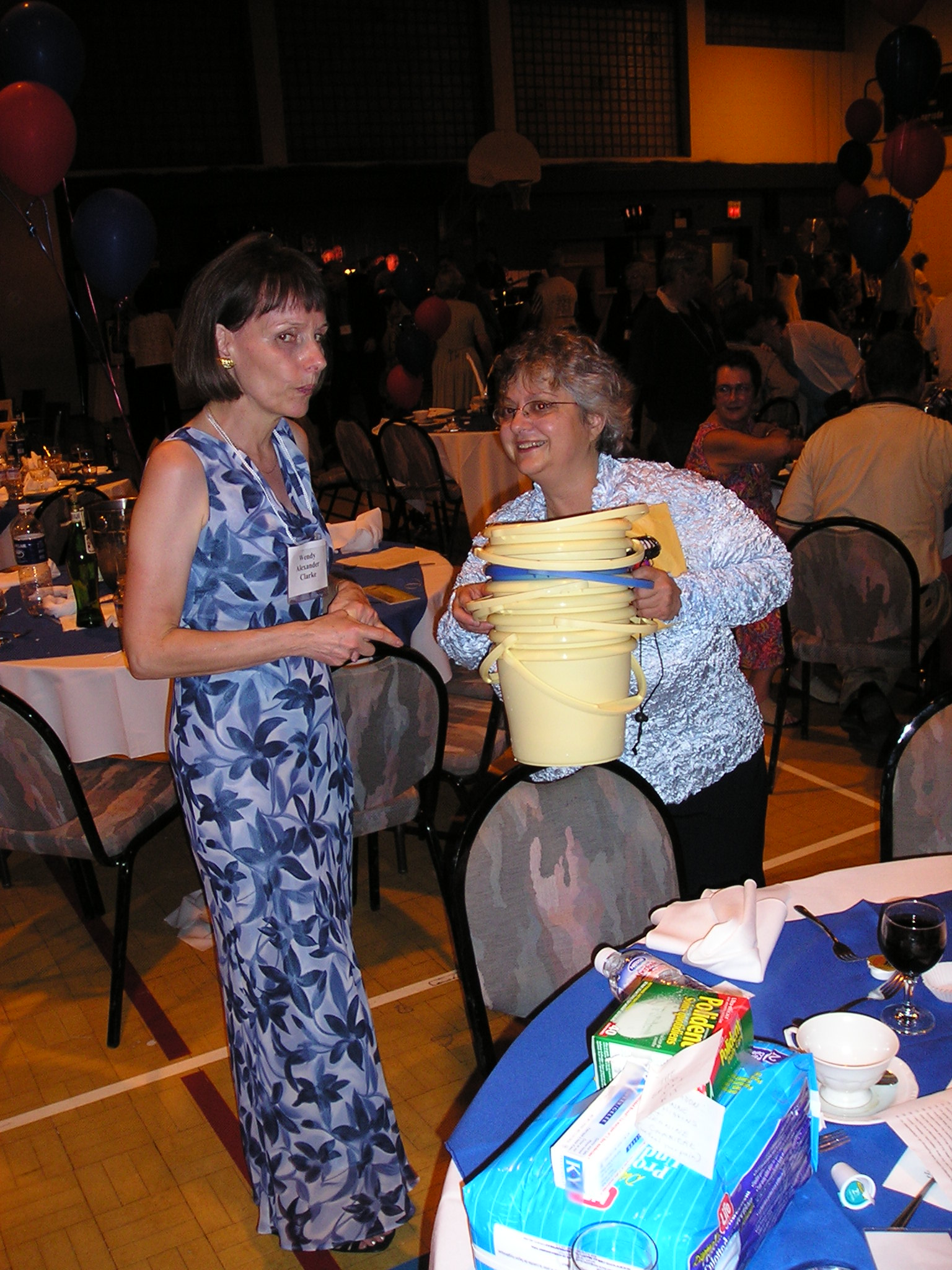 Mary Moshopoulis and Wendy Alexander making the ultimate "Zombie"