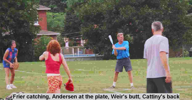 Softball - Andersen at the bat