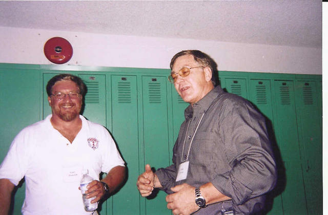 A Bearded Gary Peacock with John Brown (old neighbours from Acadia Road)