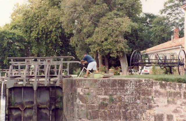 Working a lock on Canal du Midi
